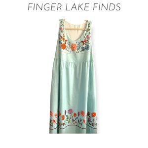 PH5 Sleeveless Mint Green Cotton Sundress, XL